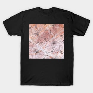 Minimal Colorful Abstract Leaf Pattern T-Shirt